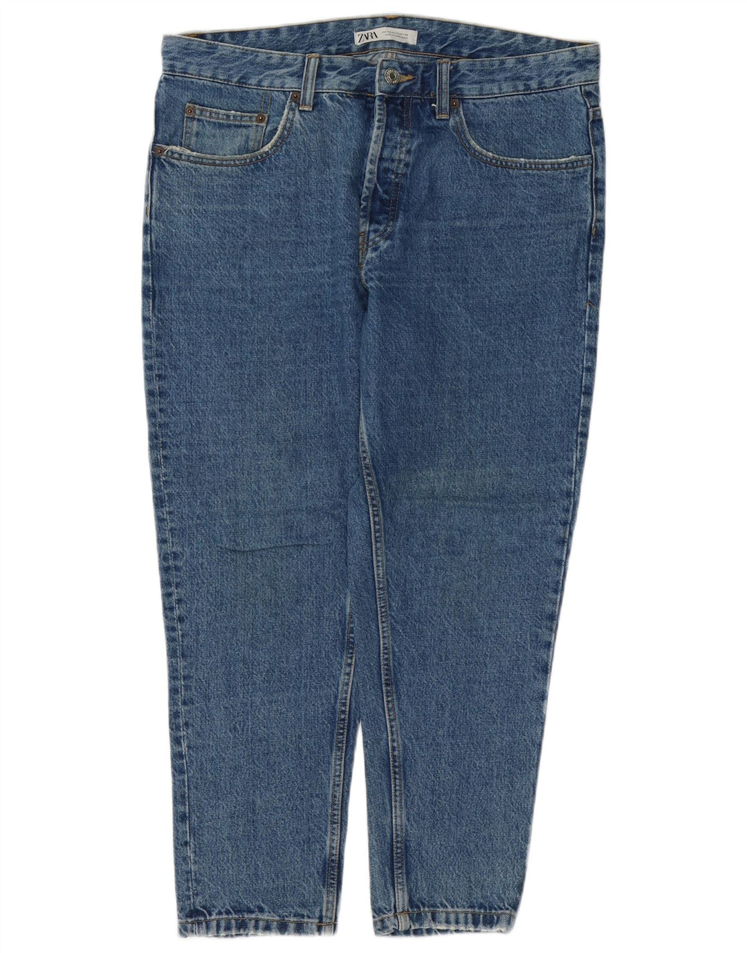 Zara Herre Tapered Jeans EU 44 Large W34 L27 Blå