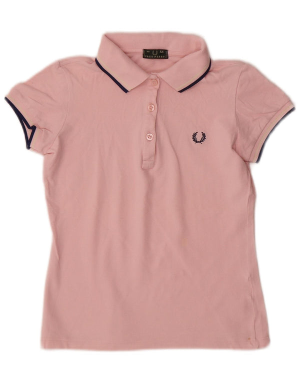 Fred Perry Womens Crop Polo Shirt UK 6 XS Pink