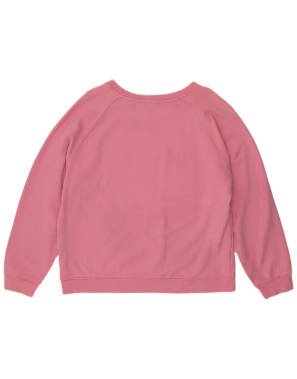 Levi's Womens Grafisk Oversized Sweatshirt Jumper UK 16 Large Pink Bomuld