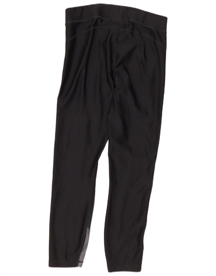 Under Armour Womens Leggings UK 12 Medium Black Colourblock Polyester