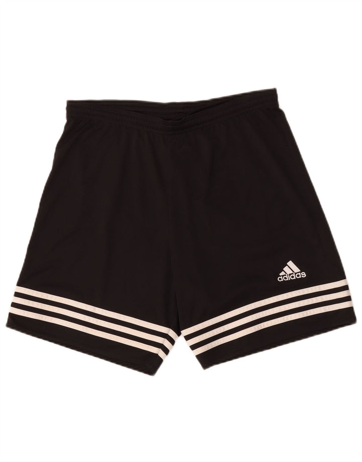 Adidas Womens Climalite Sports Shorts UK 12 Medium Black Polyester