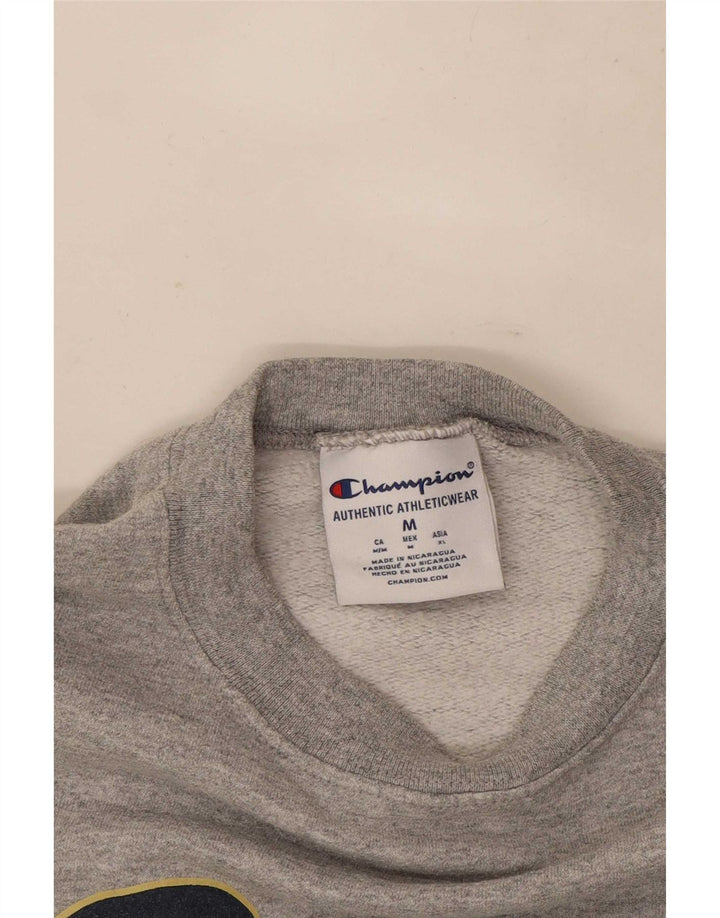 Champion Herre Grafisk Sweatshirt Jumper Medium Grå Flecked
