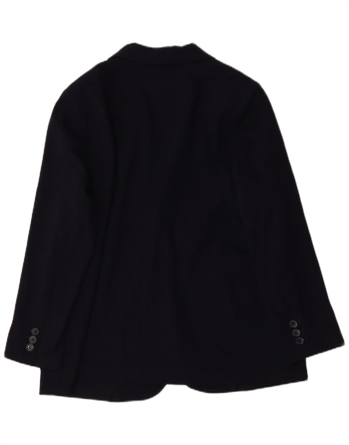 Marks & Spencer Dame 1-knaps blazerjakke UK 18 XL Marineblå polyester