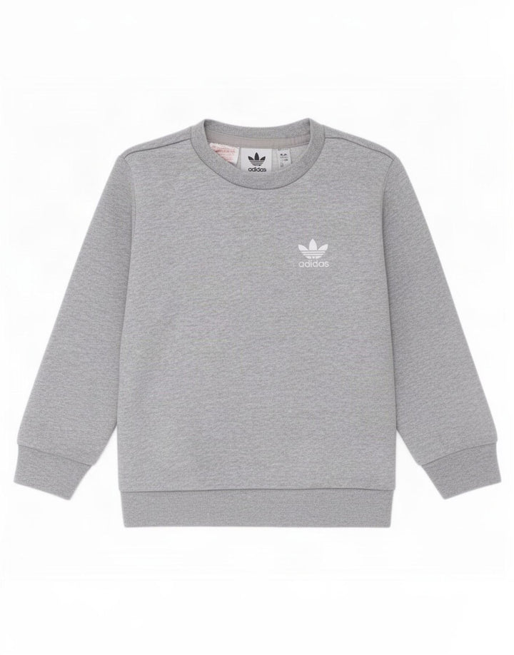 Adidas Boys Sweatshirt Jumper 2-3 år Grå Bomuld