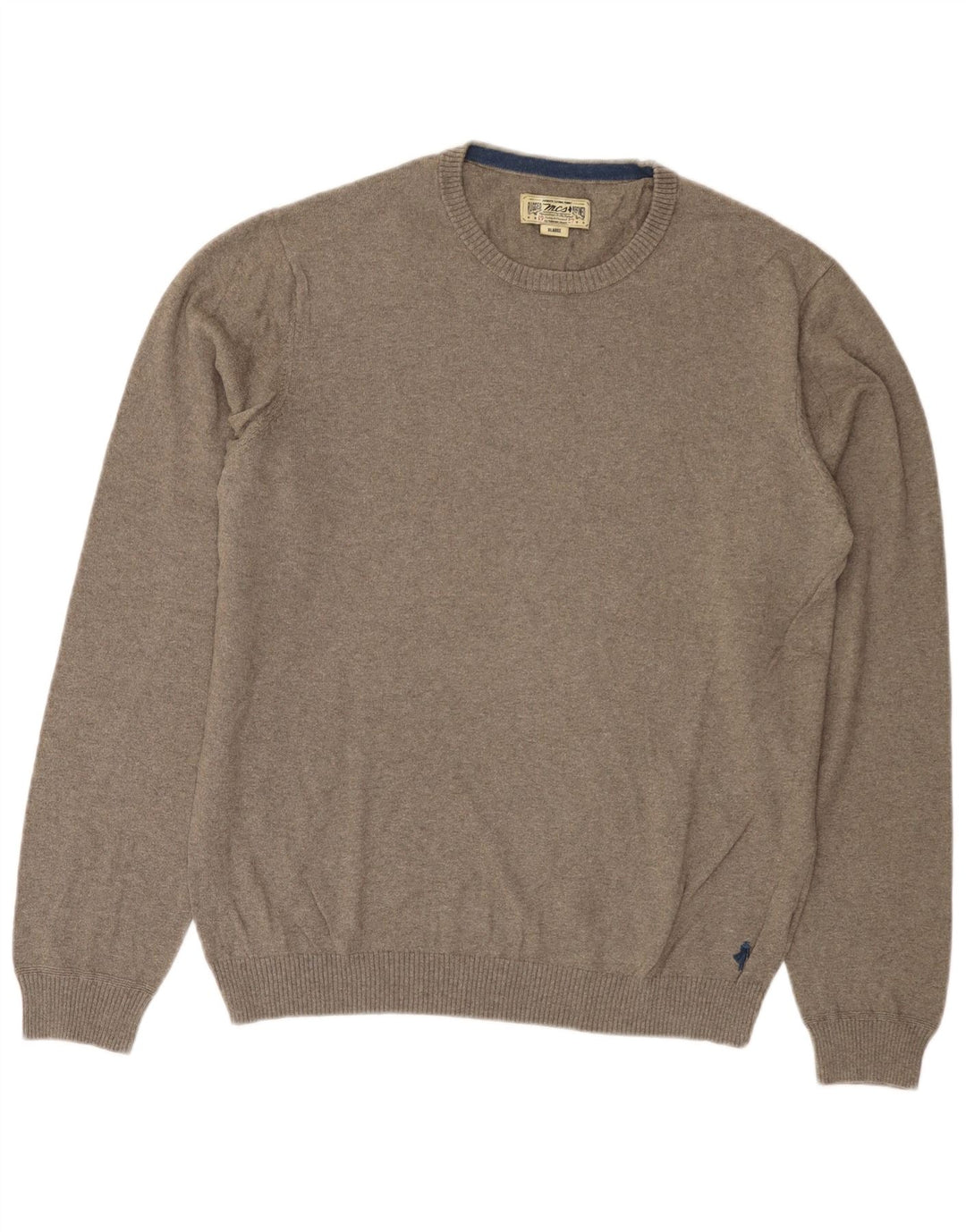 MARLBORO CLASSICS Herre sweater med rund hals XL Grå bomuld