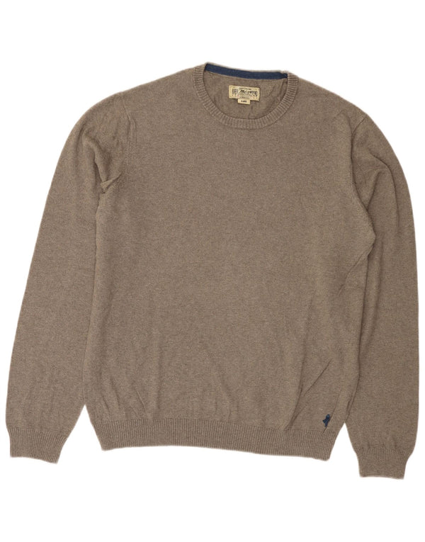 MARLBORO CLASSICS Herre sweater med rund hals XL Grå bomuld