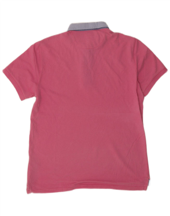 Massimo Dutti Herre Rugby Polo Shirt Medium Pink Bomuld