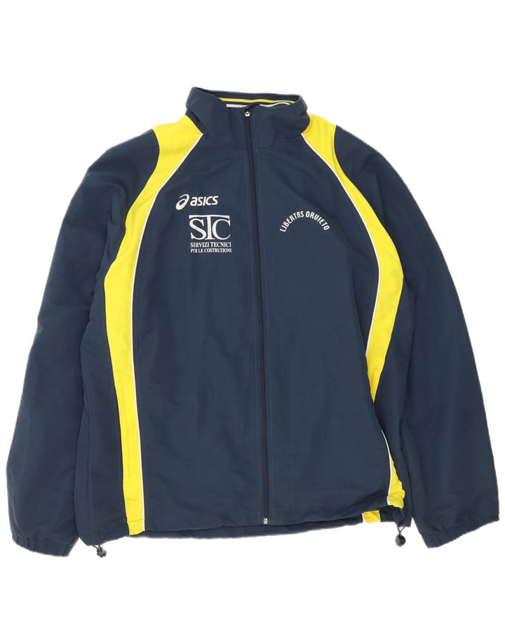 Asics Herre grafisk træningsdragt Topjakke 2XL Marineblå Colourblock Polyester