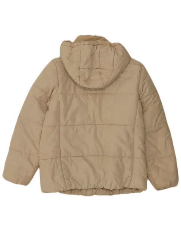 Marks & Spencer Polstret hættejakke til kvinder UK 12 Medium Off White