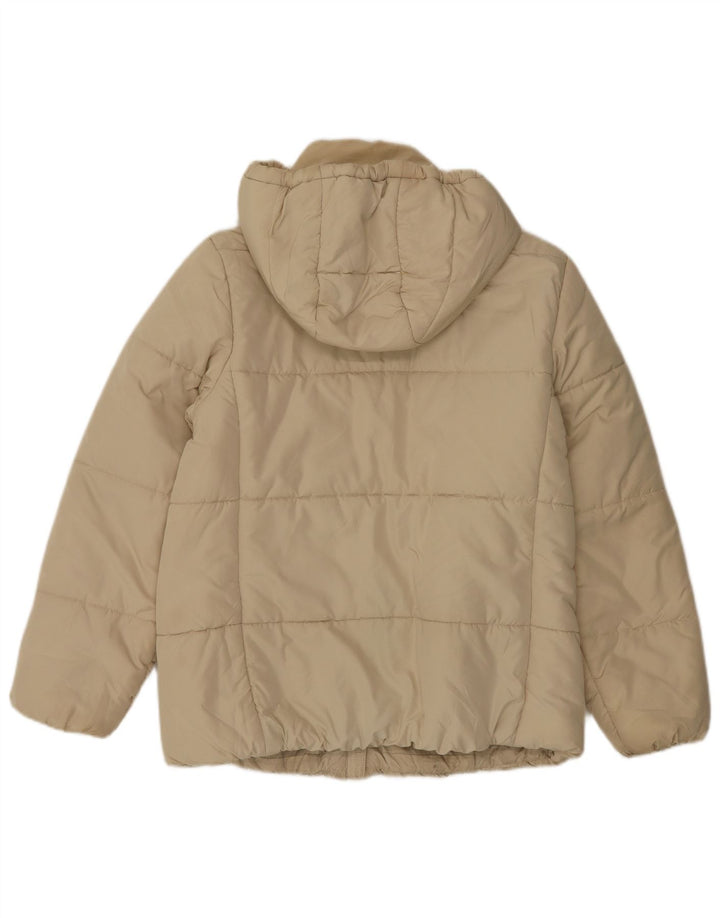 Marks & Spencer Polstret hættejakke til kvinder UK 12 Medium Off White