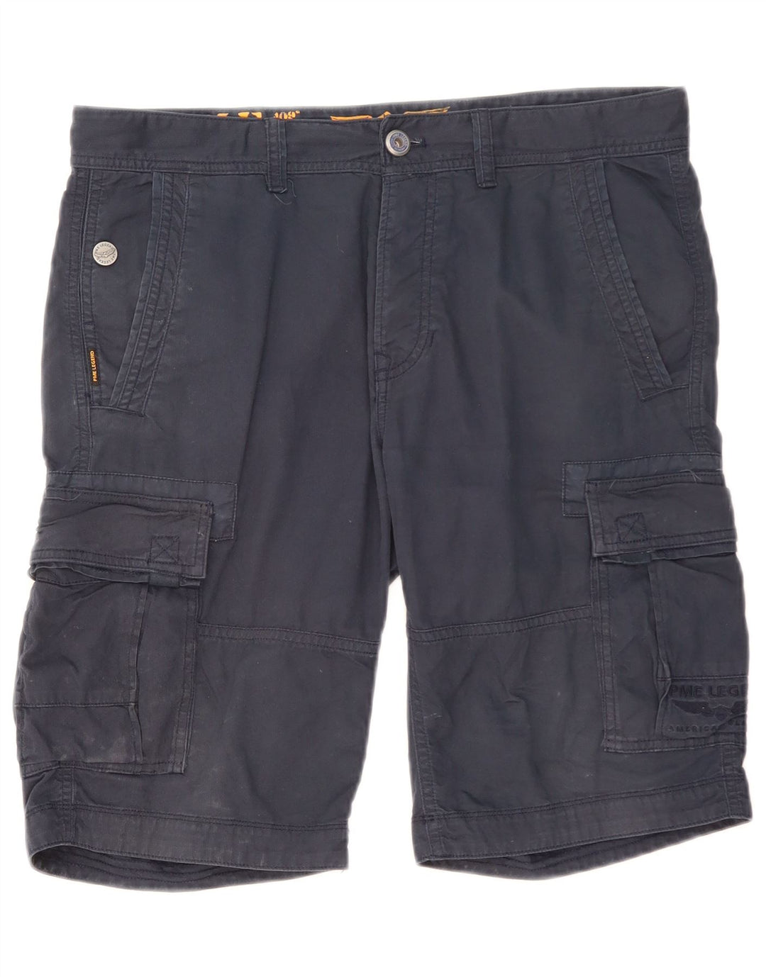 Pme Legend Herre Cargo Shorts W34 Large Navy Blue Bomuld