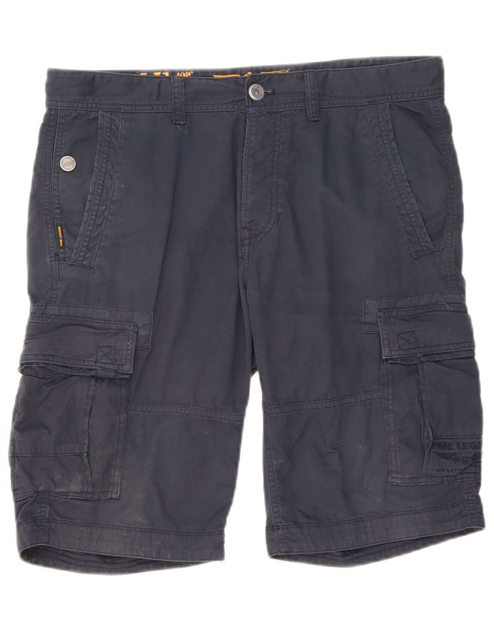 Pme Legend Herre Cargo Shorts W34 Large Navy Blue Bomuld