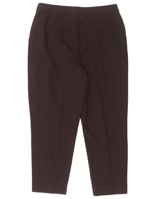 Topshop Dame Højtaljede Cropped Bukser UK 14 Large W30 L25 Sort