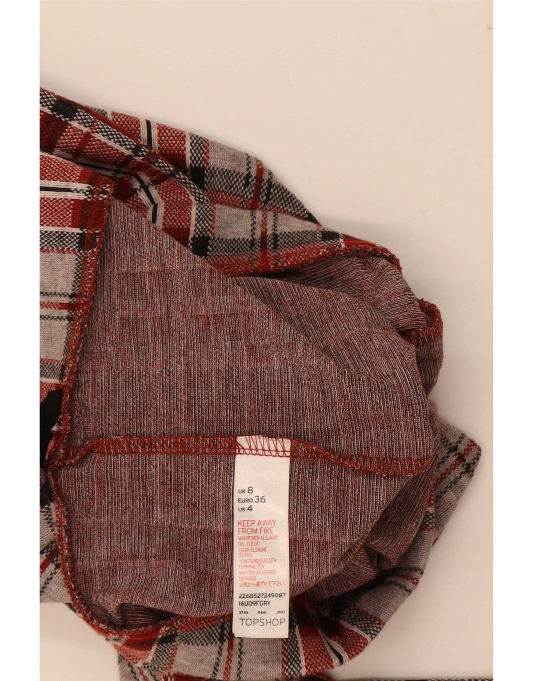 Topshop Grafiske Leggings til kvinder UK 8 Lille rødternet polyester