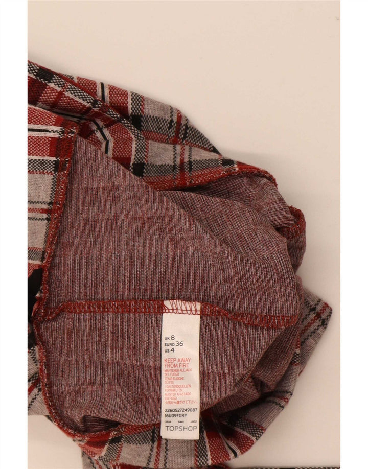 Topshop Grafiske Leggings til kvinder UK 8 Lille rødternet polyester
