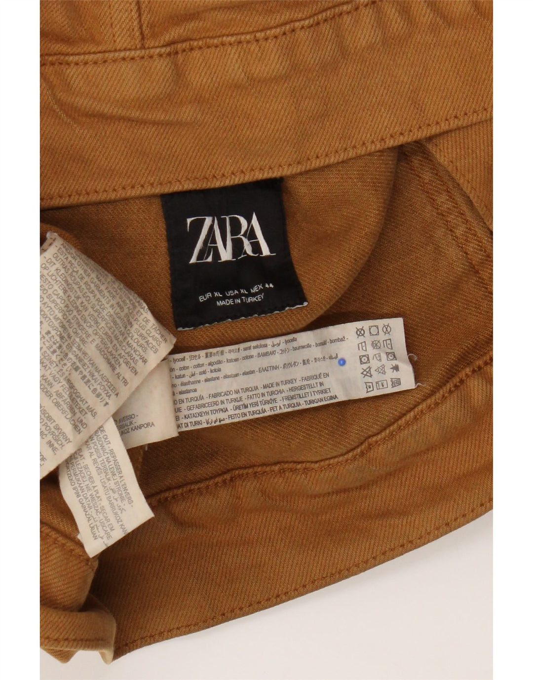 Zara Herre denimjakke UK 42 XL Brun Lyocell