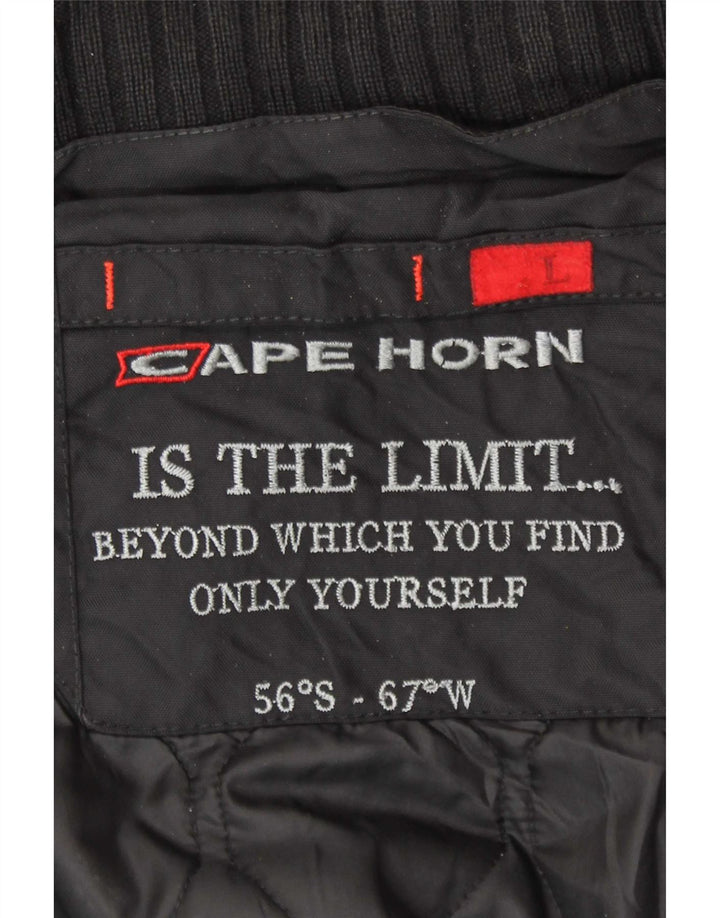 Cape Horn Herre Regular Fit Windbreaker Jacket UK 40 Large Black Polyamide