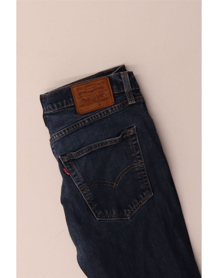LEVI'S Herre 512 Slim Tapered Jeans W34 L29 Marineblå Bomuld