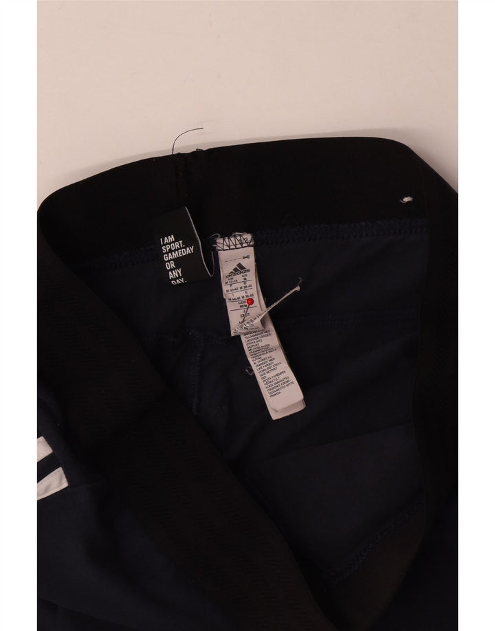 Adidas Dame Leggings UK 12/14 Medium Navy Blue Bomuld
