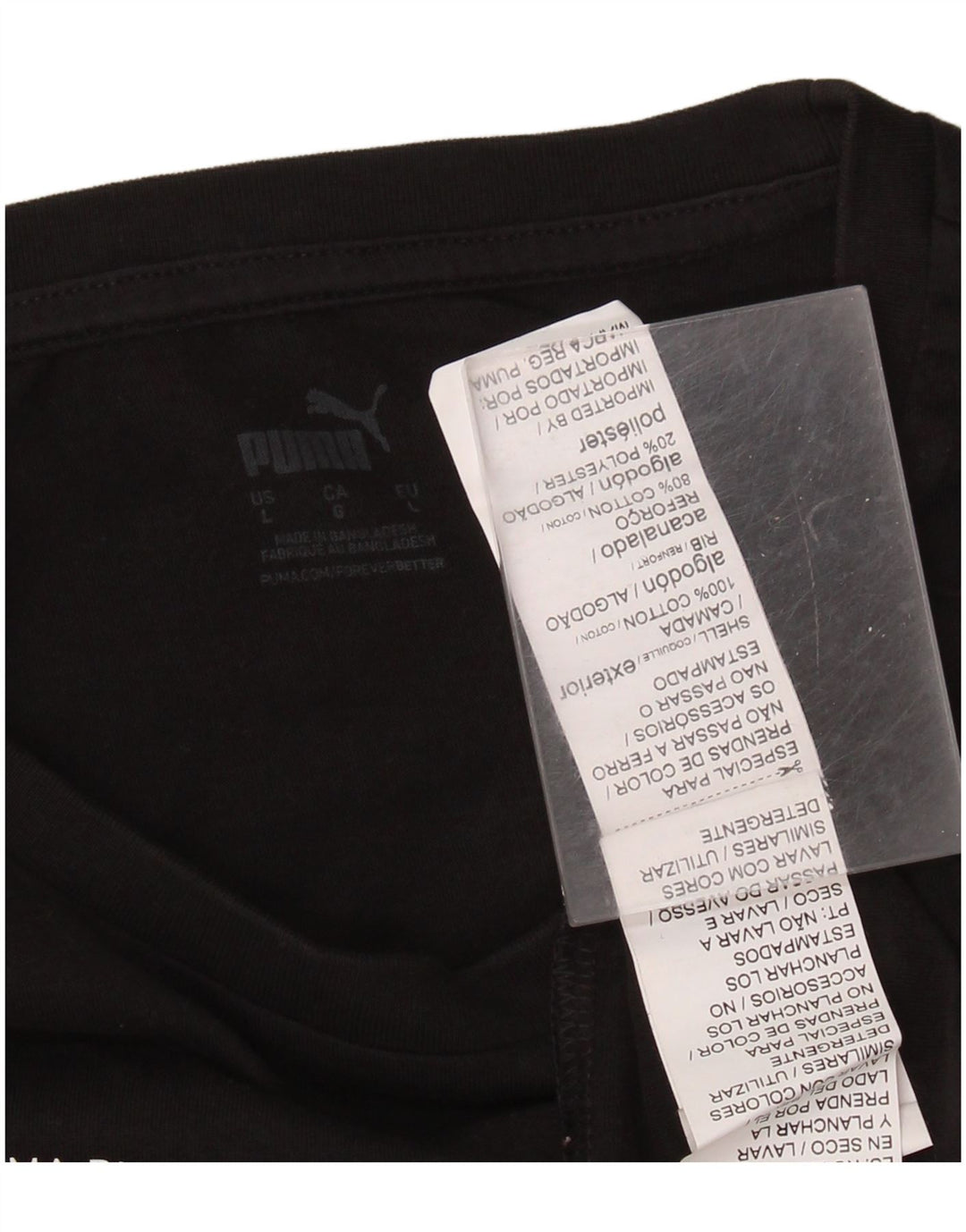 PUMA Herre grafisk T-shirt Top Stor sort bomuld