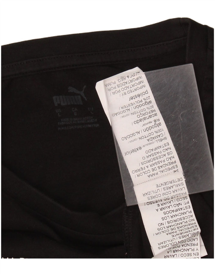 PUMA Herre grafisk T-shirt Top Stor sort bomuld