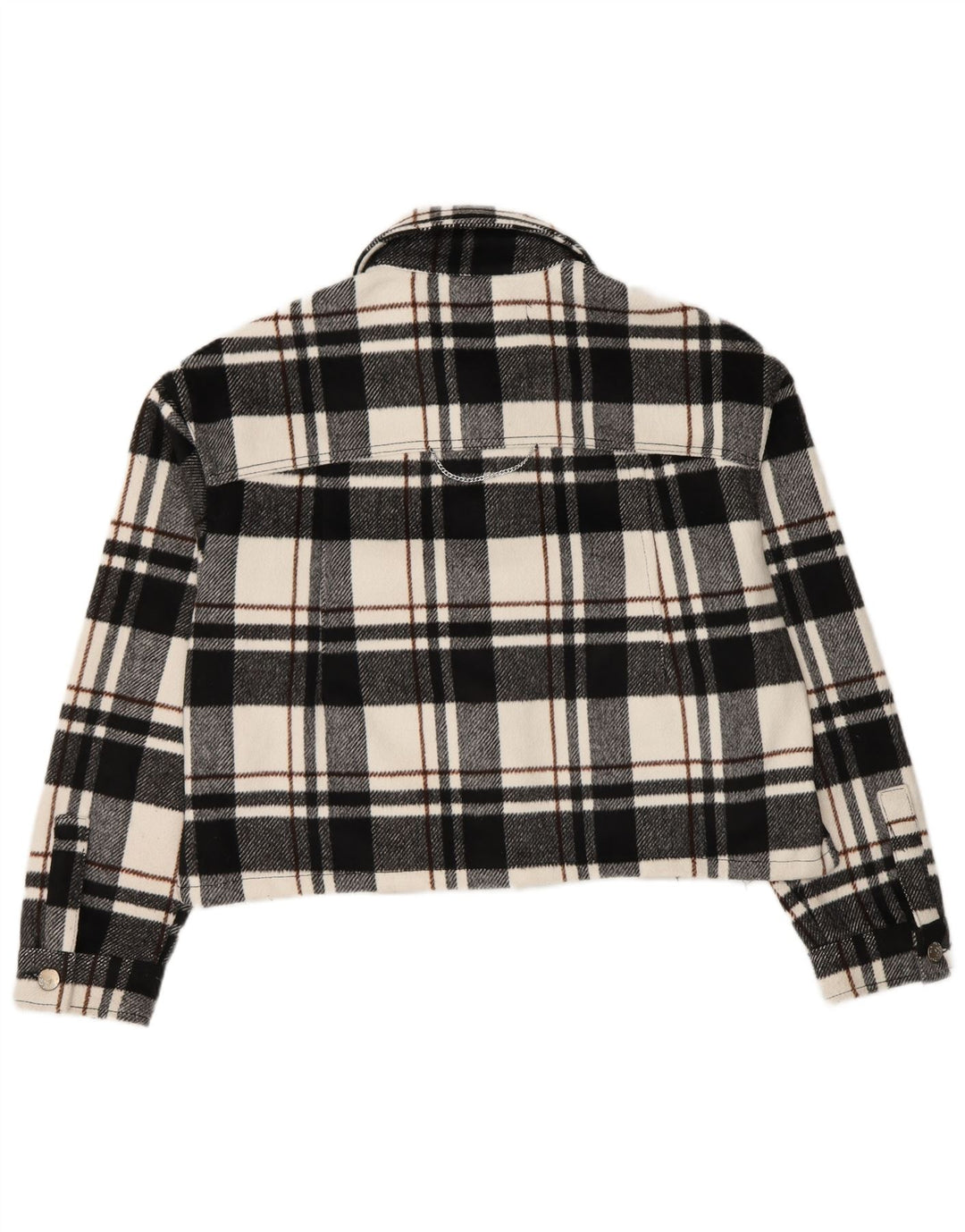 Zara Womens Crop Oversized bomberjakke UK 6 XS sort ternet polyester