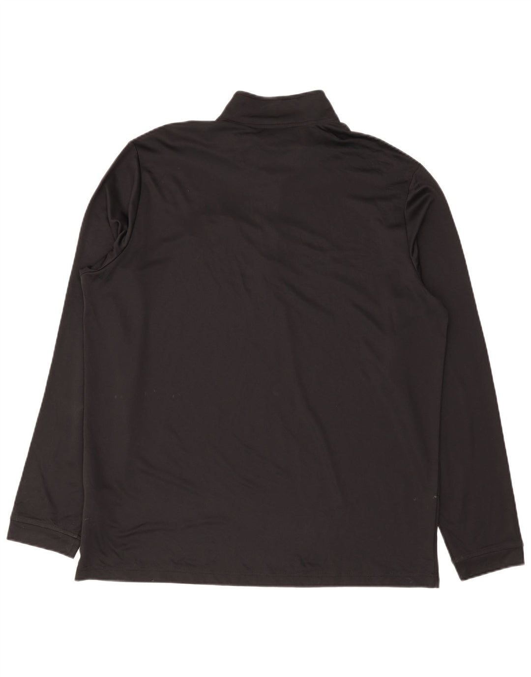 Adidas Herre Zip Neck Top Langærmet XL Sort Polyester