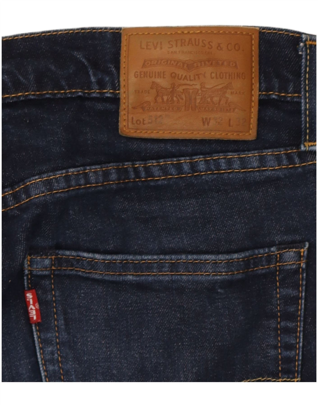 Levi's Herre 512 Slim Tapered Jeans W32 L32 Marineblå