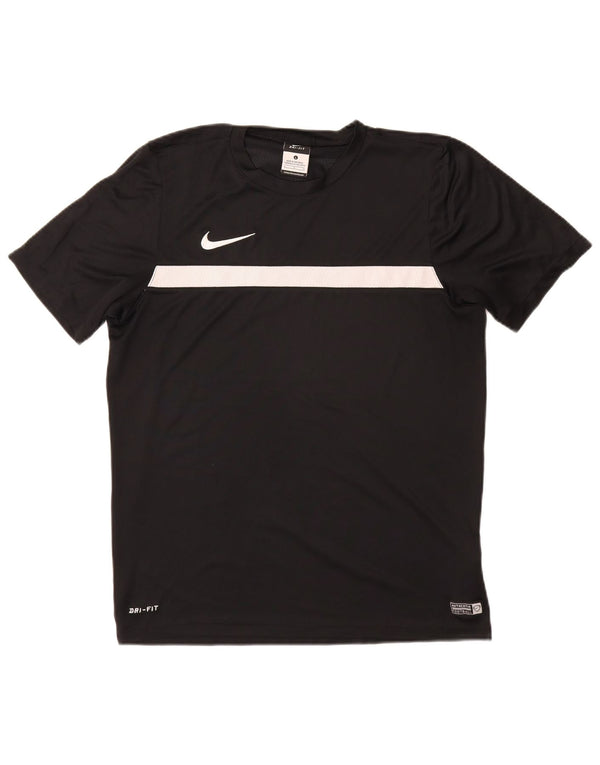 NIKE Herre Dri Fit T-Shirt Top Stor sort polyester