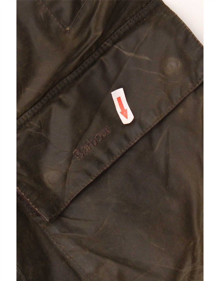 Barbour Herre vokset bomuldsjakke UK 38 Medium Khaki Bomuld