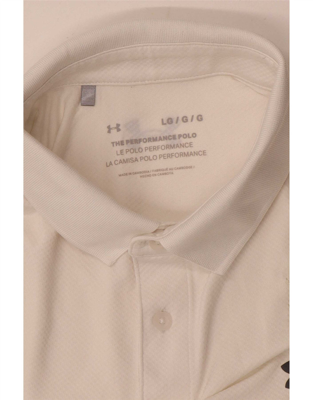Under Armour Herre Polo Shirt Large White