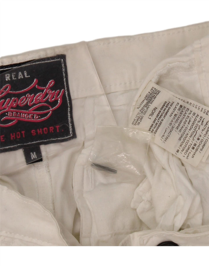 Superdry Chino-shorts til kvinder Medium W34 hvid bomuld