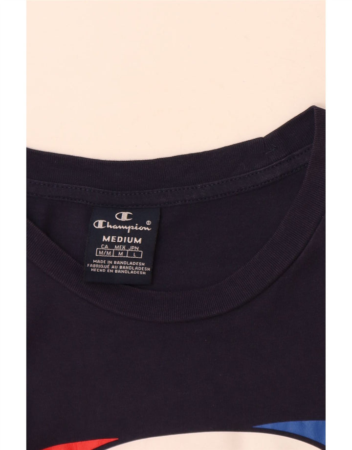 Champion Herre grafisk T-shirt Top Medium Navy Blue