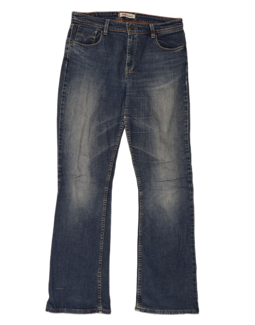 Levi's Dame 629 Bootcut Jeans W32 L32 Blå Bomuld