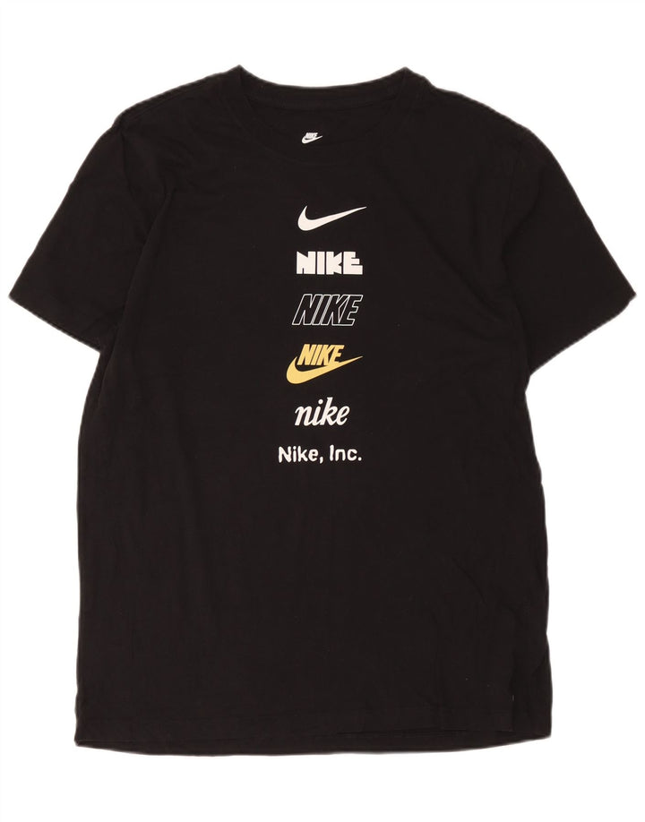 Nike grafisk T-shirt top til mænd, stor sort bomuld