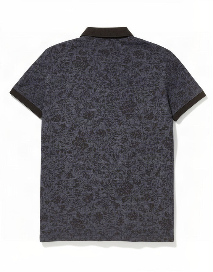 Hugo Boss herre poloshirt Medium marineblå blomster bomuld