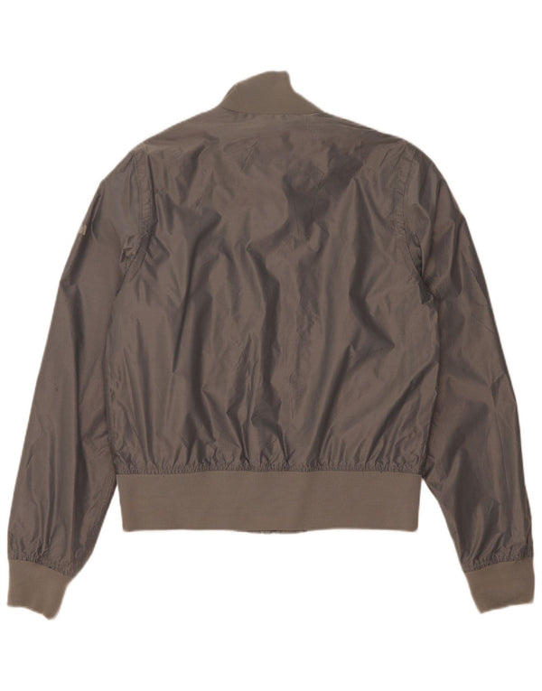 Slam Womens Bomber Jacket UK 14 Medium Grey Nylon