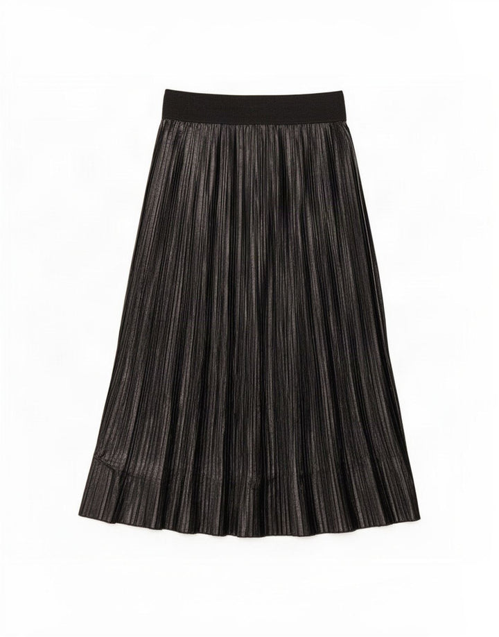 Zara plisseret nederdel til kvinder Medium W28 Sort polyester