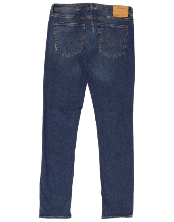 Jack & Jones Herre skinny jeans med lav talje W34 L34 blå bomuld