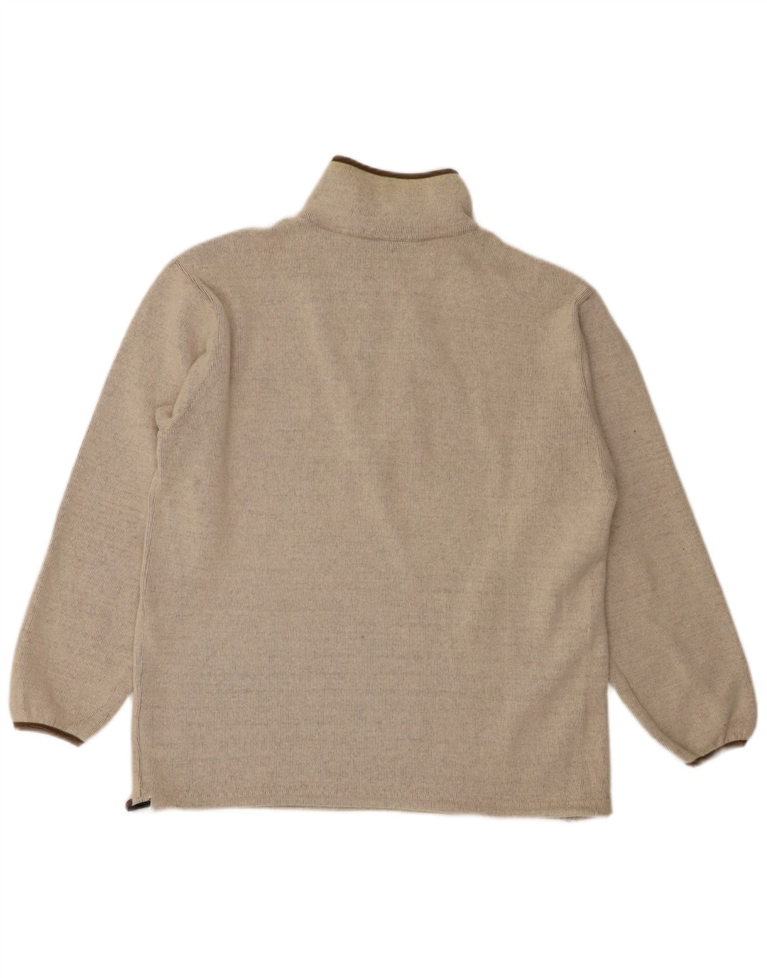 Kappa Herre Zip Neck trøje Sweater Stor Beige Flecked Bomuld