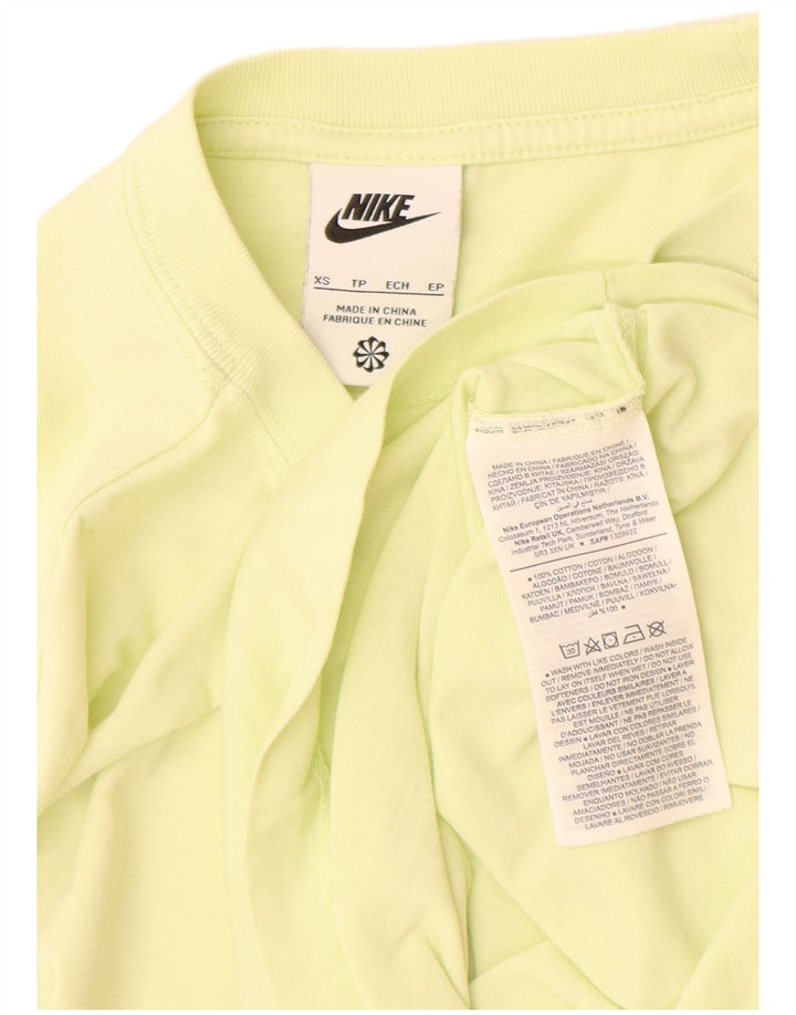 Nike T-shirt top XS gul bomuld til mænd