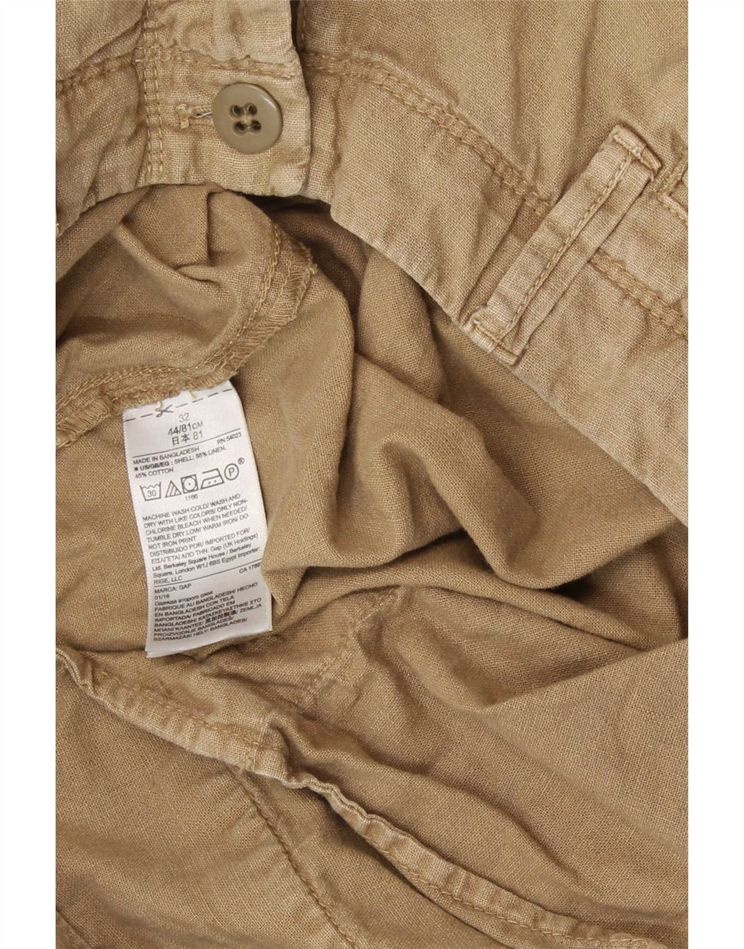 Gap Herre Chino Shorts W32 Medium Brown Linen