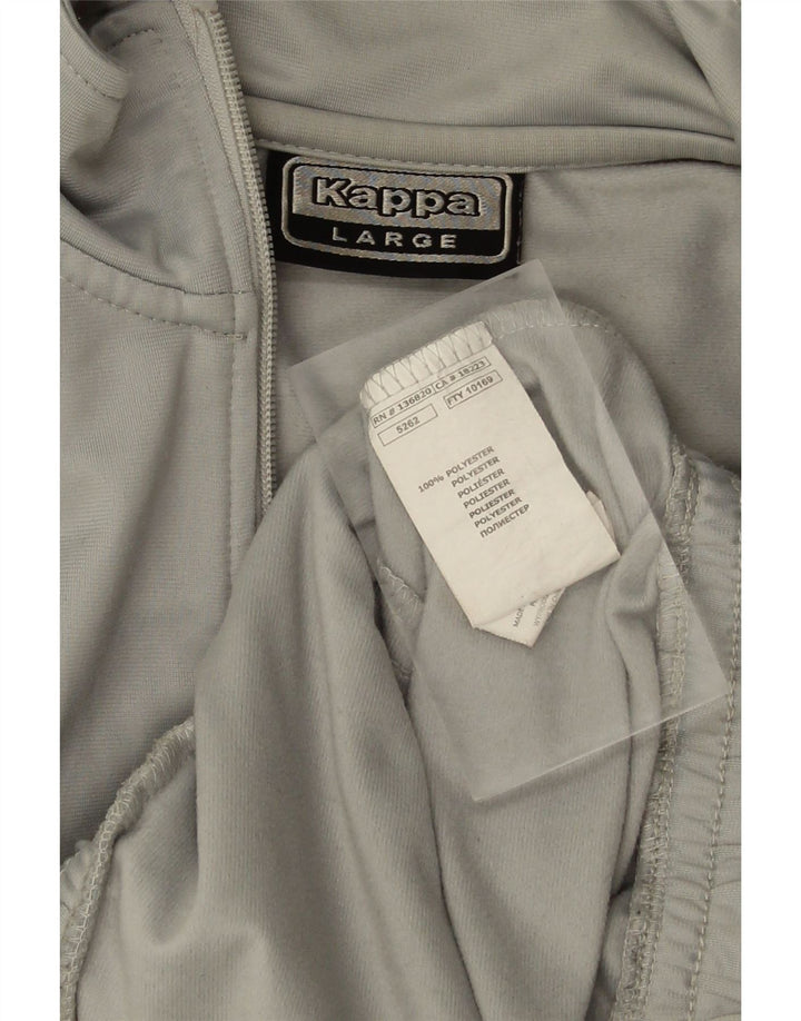 KAPPA Træningsdragt til mænd, topjakke, stor grå polyester