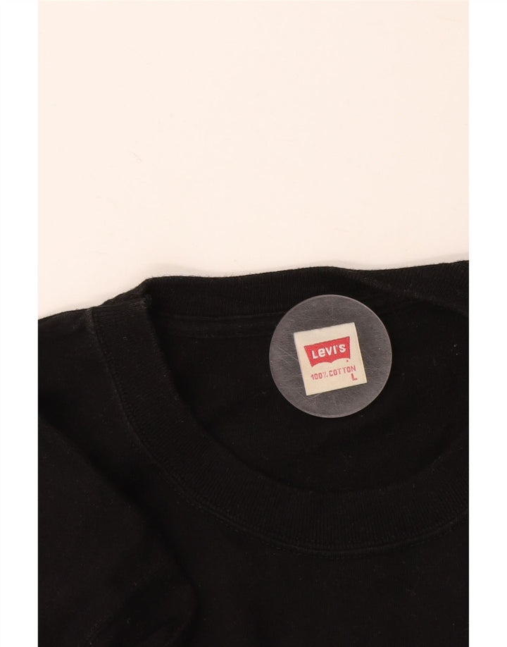 LEVI'S Herre T-Shirt Top Stor Sort Bomuld