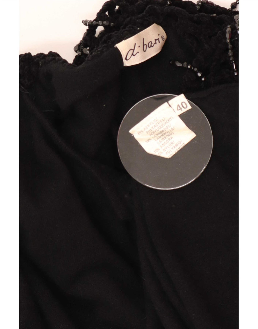 Di Bari Dame Oversized Longline Hætte Cardigan Top EU 40 Medium Sort