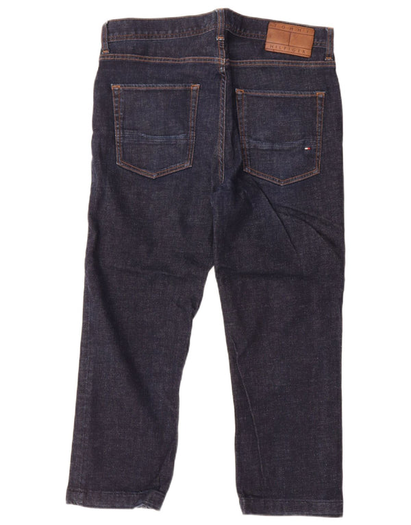 Tommy Hilfiger Herre Denton Straight Jeans W34 L24 Marineblå Bomuld