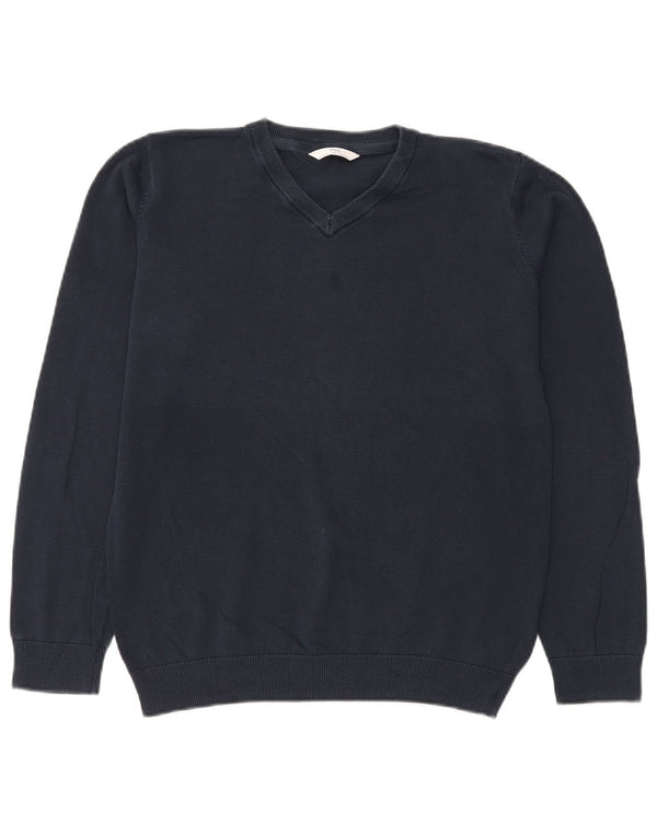 Marks & Spencer Boys sweater med V-hals 14-15 år Marineblå bomuld