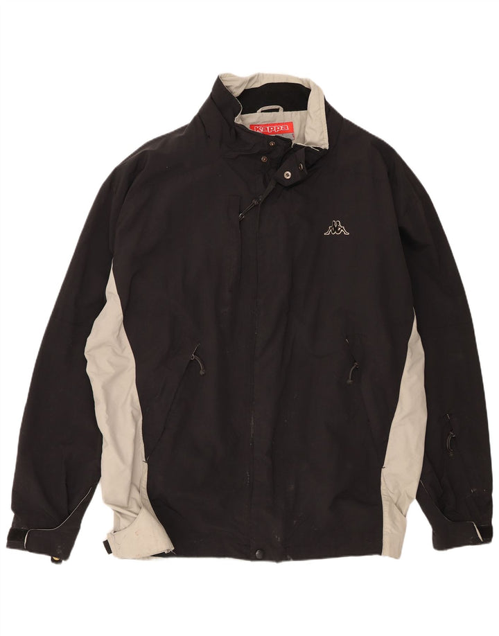 Kappa Herre Bomber Jacket UK 46 3XL Sort Colourblock