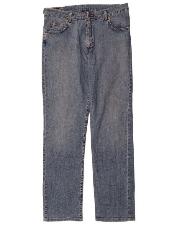 Lee Mens Brooklyn Straight Jeans W36 L36 Blå Bomuld