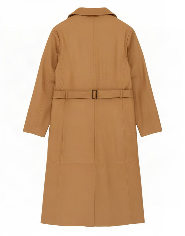 Vintage læderfrakke til kvinder UK 10 Small Beige
